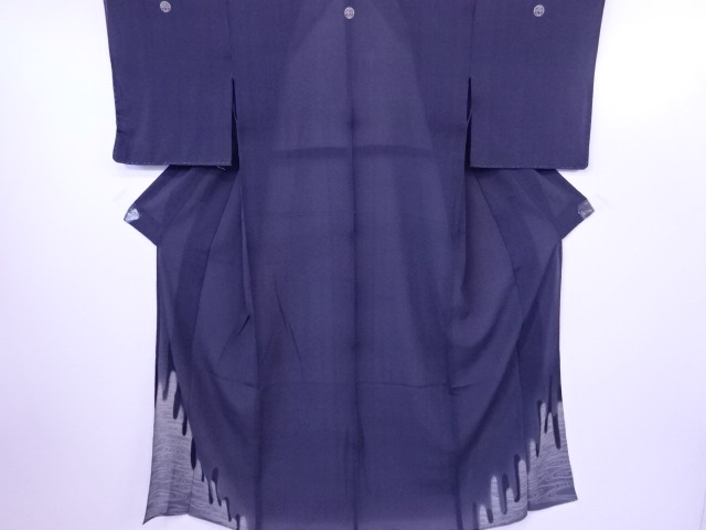 リサイクル　色留袖　夏物　絽　幾何学取り　流水文　着物　リメイク　材料